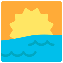 Sunrise Emoji in Mozilla Browser