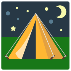 Палатка Эмодзи в браузере Mozilla