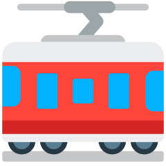 Tram Car Emoji in Mozilla Browser