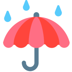 Parapluie avec gouttes de pluie Émoji Mozilla