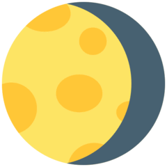Убывающая луна Эмодзи в браузере Mozilla