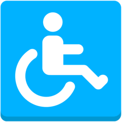 Символ кресла-каталки Эмодзи в браузере Mozilla