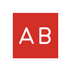 🆎 Blutgruppe AB Emoji auf Openmoji