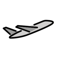Avião decolando Emoji Openmoji