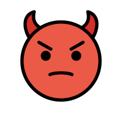 Сердитое лицо с рожками on Openmoji