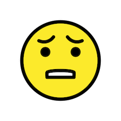 😧 Anguished Face Emoji in Openmoji