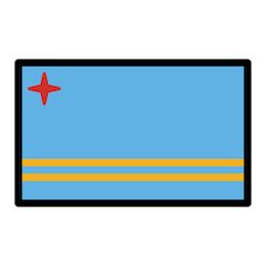 Flag: Aruba Emoji in Openmoji