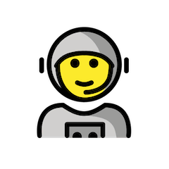 Astronaut(in) Emoji Openmoji