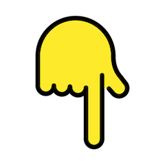 👇 Backhand Index Pointing Down Emoji in Openmoji