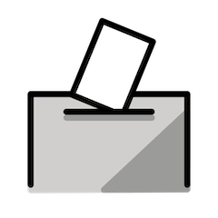 Избирательная урна с бюллетенем Эмодзи в Openmoji