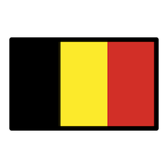 Bandera de Bélgica Emoji Openmoji