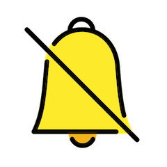 🔕 Campana barrata Emoji su Openmoji