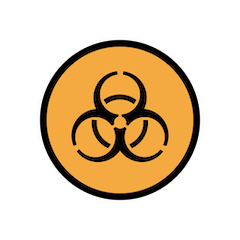 Simbolo del rischio biologico on Openmoji