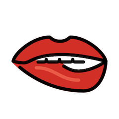 🫦 Menggigit Bibir Emoji Di Openmoji