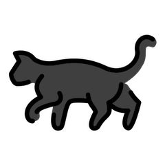 Черный кот Эмодзи в Openmoji