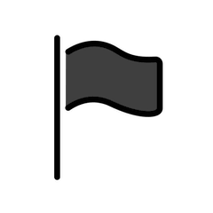 Bandera negra Emoji Openmoji