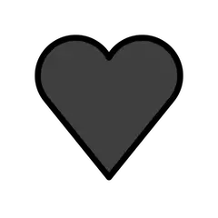 Black Heart Emoji in Openmoji