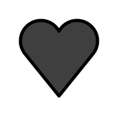 Cuore nero on Openmoji