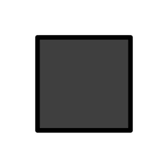 Quadrado preto médio Emoji Openmoji