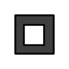🔲 Botão preto quadrado Emoji nos Openmoji