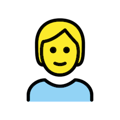 Pessoa com cabelo louro Emoji Openmoji