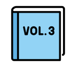 Libro di testo azzurro Emoji Openmoji