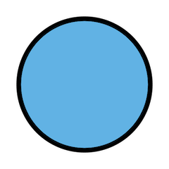 🔵 Cerchio azzurro Emoji su Openmoji