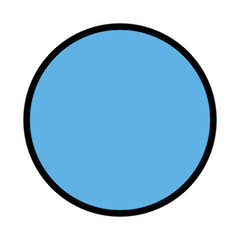 Blue Circle on Openmoji