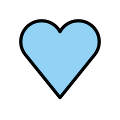 Cuore azzurro Emoji Openmoji