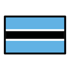 बोत्स्वाना का झंडा on Openmoji