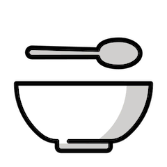 Глубокая тарелка с ложкой Эмодзи в Openmoji