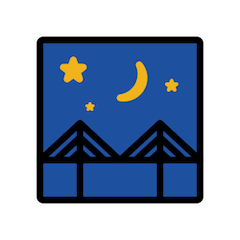 Brücke bei Nacht Emoji Openmoji
