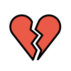 💔 Corazon roto Emoji en Openmoji