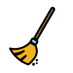 Broom Emoji in Openmoji
