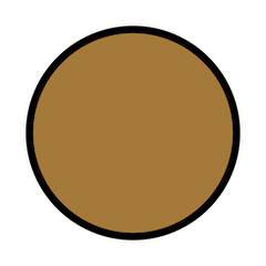 Círculo marrón Emoji Openmoji