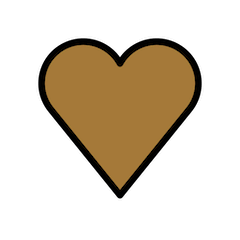🤎 Coração castanho Emoji nos Openmoji