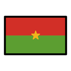 Bandera de Burkina Faso Emoji Openmoji