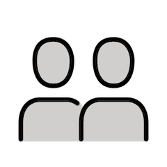 👥 Silhouette de deux personnes Émoji sur Openmoji