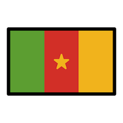 Bandeira dos Camarões Emoji Openmoji