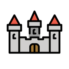 🏰 Europäisches Schloss Emoji auf Openmoji