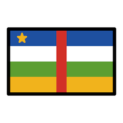 Flagge der Zentralafrikanischen Republik Emoji Openmoji