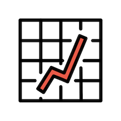 Gráfico com valores ascendentes Emoji Openmoji