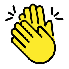 👏 Mãos aplaudindo Emoji nos Openmoji