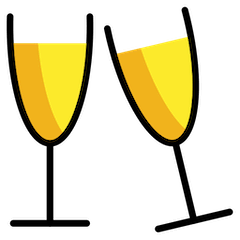 Copas brindando Emoji Openmoji