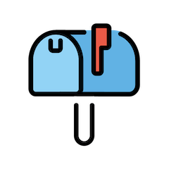 Caixa de correio fechada com correio Emoji Openmoji