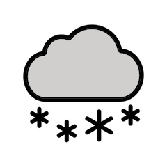 Nuvola con neve Emoji Openmoji