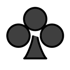 Kreuz (Kartenfarbe) Emoji Openmoji