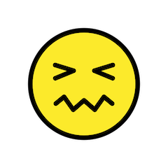 😖 Cara de frustracion Emoji en Openmoji