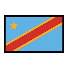 कांगो लोकतांत्रिक गणराज्य का झंडा on Openmoji