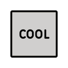 Simbolo con parola inglese “Cool” Emoji Openmoji